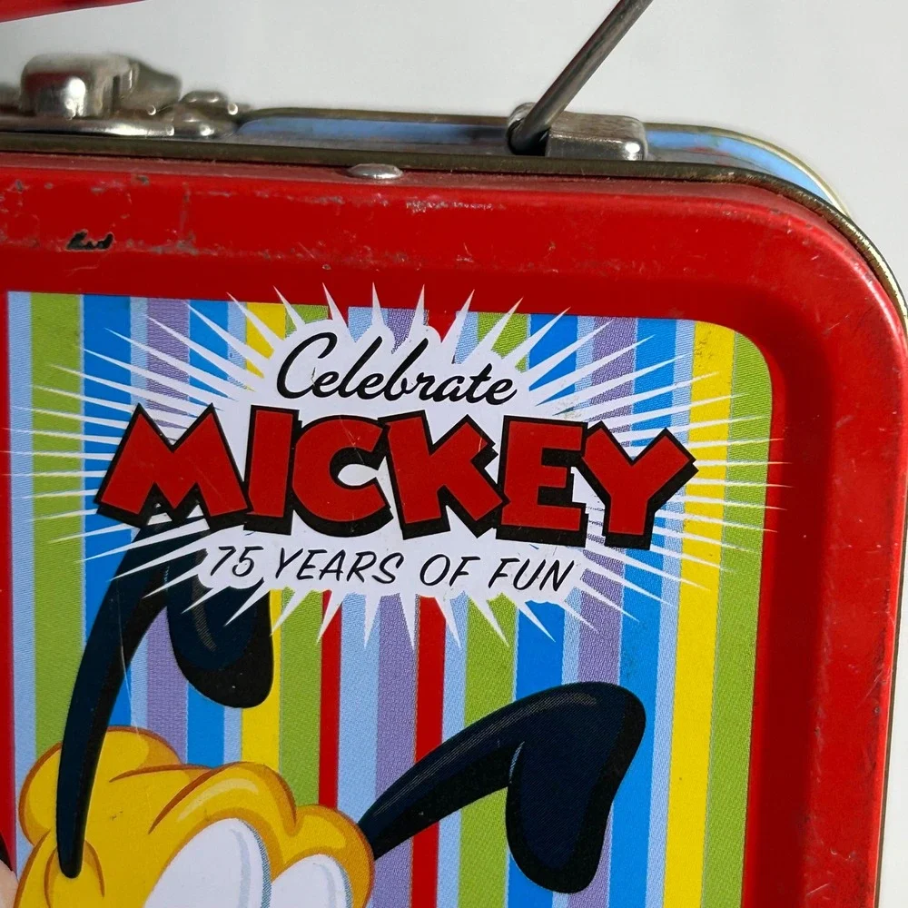 Mickey Mouse 75 Years of Fun Tin Mini Lunch Bx with Handle‎ Collectible